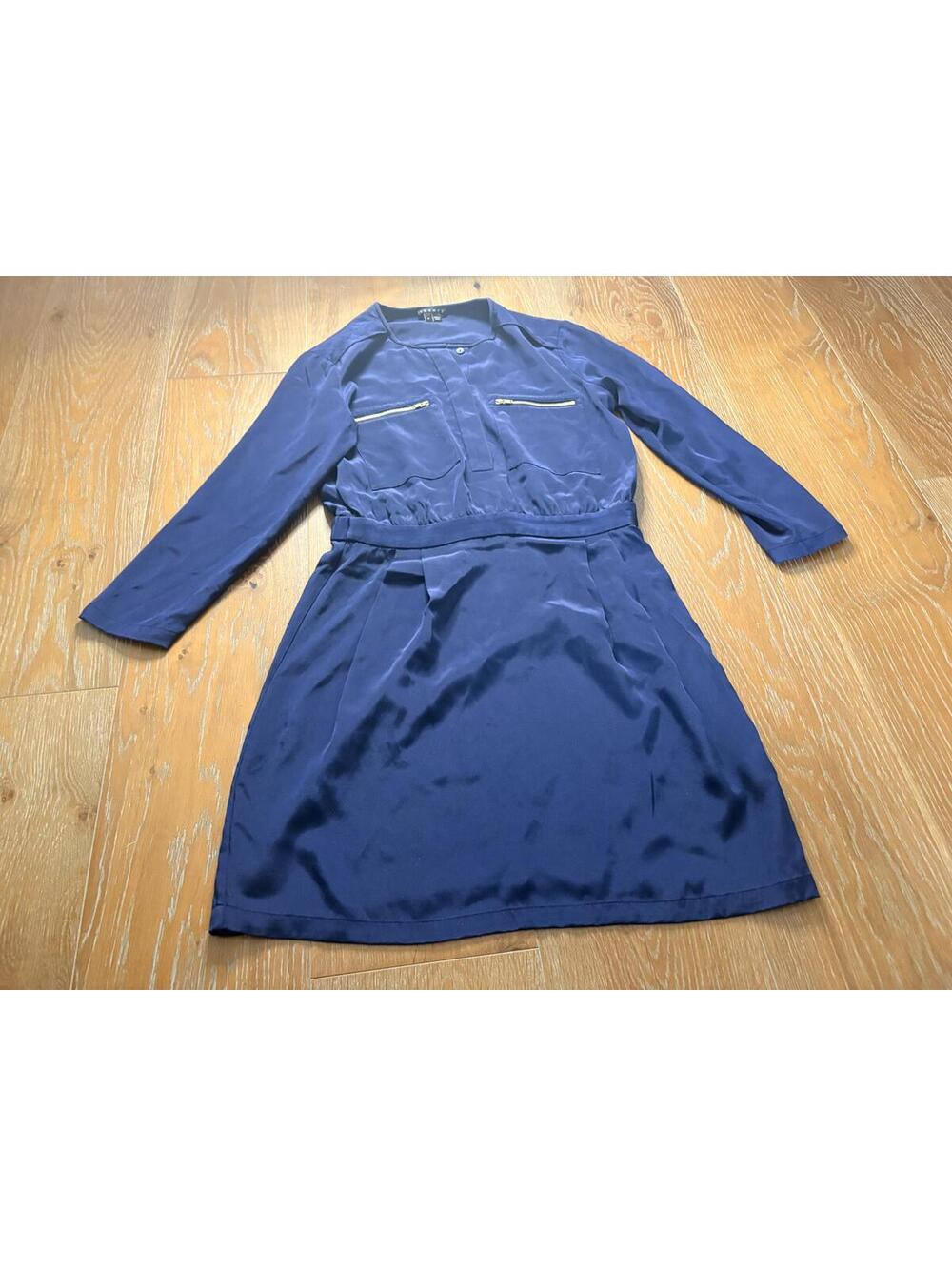 Theory Navy Blue 100% Silk Dress size 4